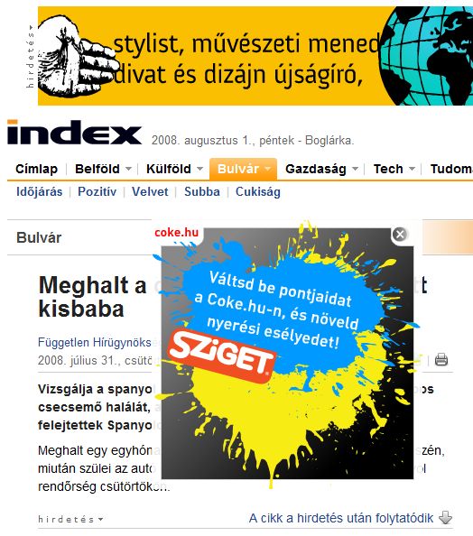 Agyatlan Index reklám és balga reklámozó